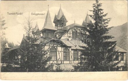Tusnád-fürdő, Baile Tusnad; gyógyterem. Brunner Lajos kiadása / spa