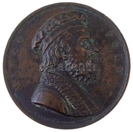 Olasz Államok 1847. 'Marco Polo / Olasz tudósok kilencedik találkozója, Velence, MDCCCXLVII' Br emlékérem (83,98g/67mm) T:2- ph. / Italian States 1847. 'Marco Polo / Nona riunione degli Scienziati Italiani Venezia, MDCCCXLVII (Ninth meeting