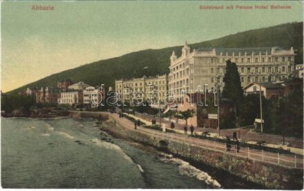 Abbazia, Opatija; Südstrand mit Palace Hotel Bellevue, Hotel Pension Quisisana