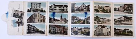 Eperjes, Presov; leporello 5 lappal / leporello with 5 tiles (szakadások / tears)