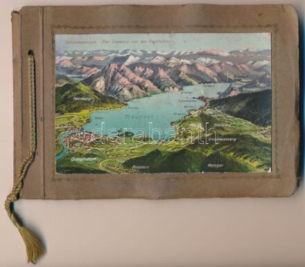 Salzkammergut - 11 pre-1945 postcards glued in a small album