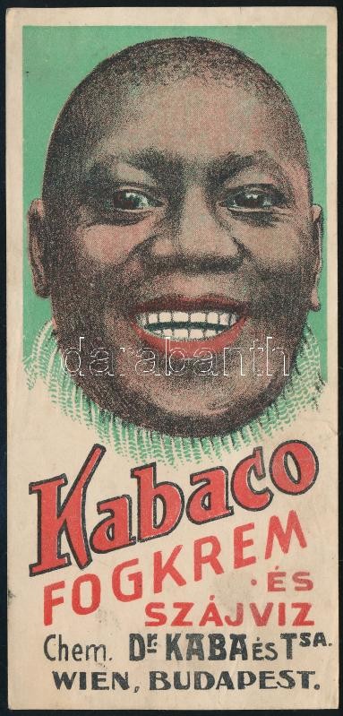 Kabaco fogkrém Dr. Kaba és Tsa. számolócédula