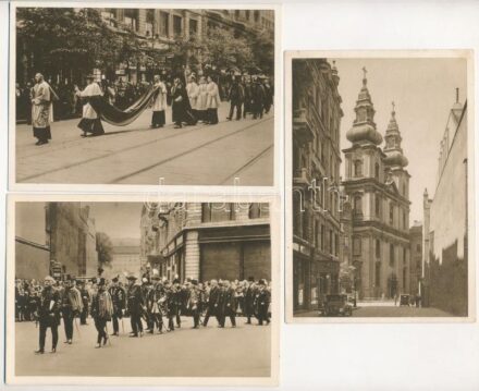 1935 Budapest, 300 éves a Pázmány Péter Egyetem, tercentenárium - 3 db régi képeslap / 3 pre-1945 postcards