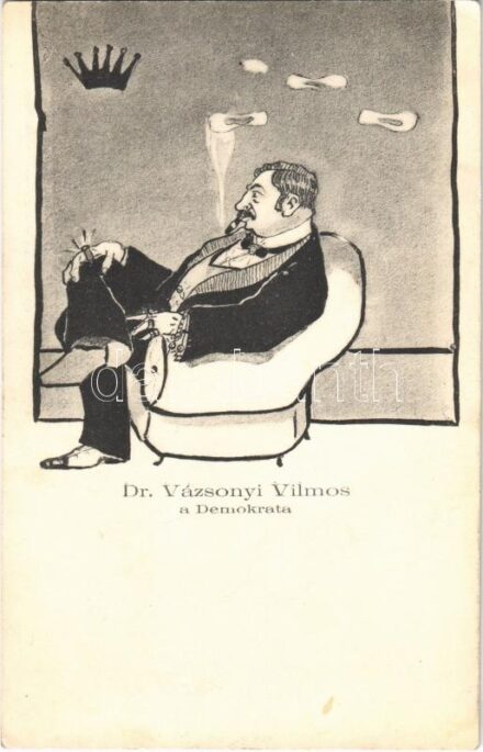 Vázsonyi Vilmos, a demokrata. Zsidó származású magyar ügyvéd, liberális-polgári demokrata politikus, miniszter. Landau J. kiadása (EK)