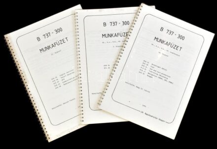 1991 B 737 - 300 Munkafüzet. I-II. füzet, IV. Bp., 1991, LRI Repülésoktatási Központ. Spriálkötésben, kitöltött.