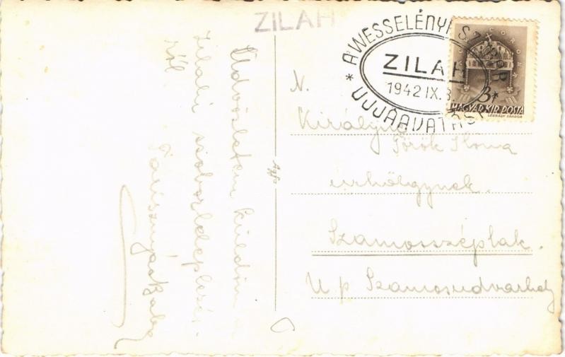 Zilah, Zalau; mozaiklap / multi-view postcard. Foto Elite + '1942 A Wesselényi szobor újjáavatása Zilah' So. Stpl. - Image 2