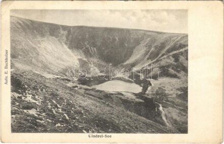 1916 Fogarasi-havasok (Fogarasi Kárpátok), Fogarascher Karpathen, Muntii Fagarasului; Szebeni-tó. Aufnahme E. Buchholzer. Verlag d. Buchh. G. A. Seraphin. Lichtdruck v. Jos. Drotleff / Cindrel-See / lake (EK)