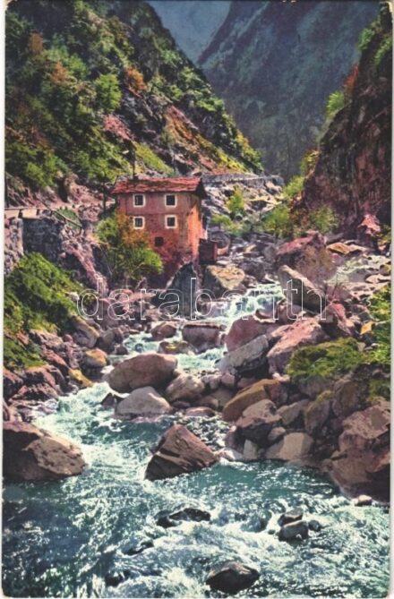 Val d'Ega, Eggental (Südtirol); Partie aus dem Eggental b. Bozen / valley (wet corners)