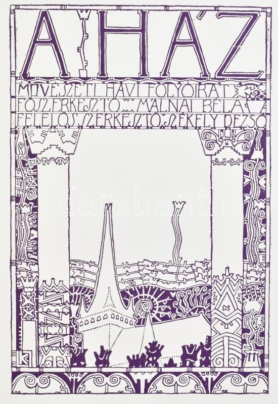 Székely András: Kós Károly. Bp., 1979, Corvina,(Offset-ny.), 12 p+12 t.. Kós Károly grafikai munkásságának bemutatása, színes illusztrált kiadvány. Magyar, angol, német és francia nyelven. Kiadói illusztrált, papír mappában, - Image 3