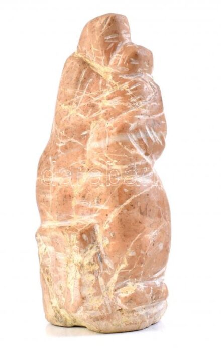 Nagy Sándor (1923-2017): Anya gyermekével. Márvány, jelzés nélkül. 15x5x6,5 cm. Körmendi Galéria atesztjével / marble statue, not signed.