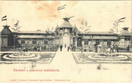 Pancsova, Pancevo; Kiállítás, Iparcsarnok. Pancsovai Népkonyha kiadása / Exhibition, Industrial hall (fl)