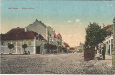 Pancsova, Pancevo; Rákóczi utca, üzletek / street, shops