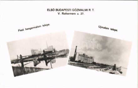 Budapest, az Első Budapesti Gőzmalom Rt. malmai (Pesti hengermalom telep, Újmalom telepe); Rothermere u. 27. Klösz György és fia