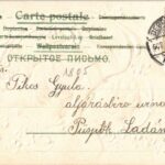 1902 Art Nouveau Emb. floral litho greeting card with angel and heart. Ser. 21. (apró lyuk / tiny pinhole) - Image 2