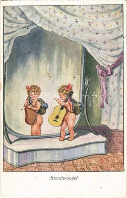 Wandervogel / Children art postcard. S. & G. S.i.B. Nr. 1323. (EK)