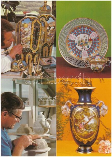 Herendi Porcelángyár - 12 db modern képeslap tokban