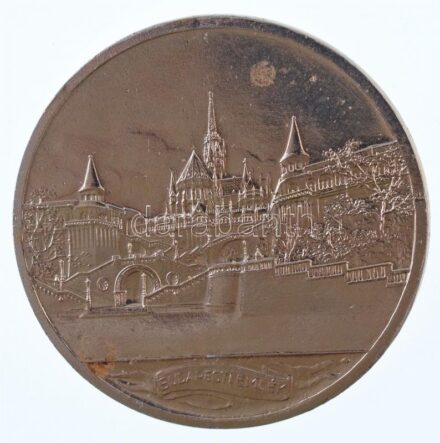 Berán Lajos (1882-1943) 1931. 'Budapesti Emlék' Al emlékérem, modern másolat / modern copy (40mm) T:2