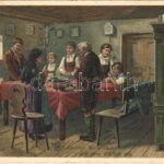 1900 Mindennapi kenyerünket add meg nekünk ma... Neuber Rafael Mű-Kiadása 'Imánk' S. 37. litho s: Döcker jun. (EB)