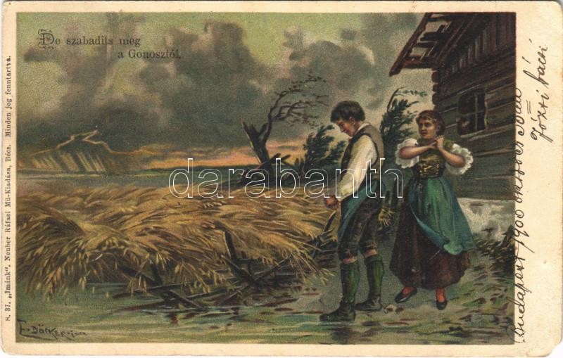 1900 De szabadíts meg a Gonosztól. Neuber Rafael Mű-Kiadása 'Imánk' S. 37. litho s: Döcker jun. (EM)