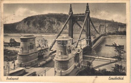 Budapest, Erzsébet híd, villamosok (EK)