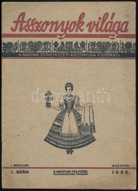 1938-1939 Asszonyok világa I. évf. 1. és 2. sz. + II. évf. 2. sz., Magyar Szövetkezeti Asszonyliga, foltos borítóval, 20+28+20 p.