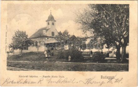 1903 Budapest III. Óbuda, Mária-kő kápolna. Divald Károly 132. sz