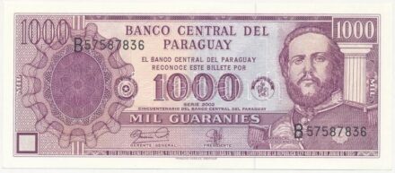 Paraguay 2002. 1000G T:I Paraguay 2002. 1000 Guaranies C:UNC