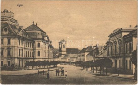 Eger, Líceum akadémia, utca. Vasúti levelezőlapárusítás 7. 1918.