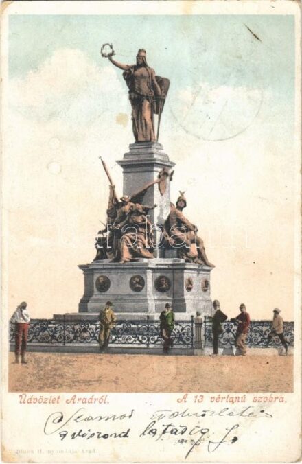 1903 Arad, 13 vértanú szobor. Bloch H. / martryrs' statue (EK)