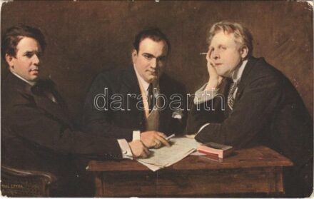 Portaits of Caruso, Titta Ruffo, Chaliapine. Salon de Paris 944. s: Tadé Styka