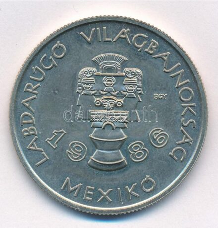 1985. 100Ft alpakka 'Labdarúgó Világbajnokság 1986 - Mexikó' T:1 Adamo EM92