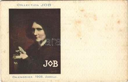 Collection Job. Calendrier 1906. / Smoking lady art postcard s: Duvocelle (EK)