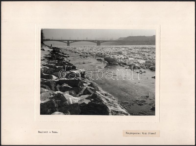 cca. 1940. Vizi József: Beállott Duna Fotó, karton. Jó állapotú. 17x23cm