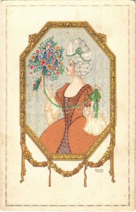 1919 Lady with flowers. B.K.W.I. 622-2. s: August Patek (EB)