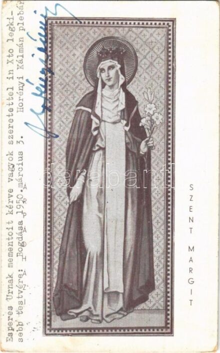 1950 Árpád-házi Szent Margit. Andreä Károly festménye a pécsi Székesegyházban (EK)
