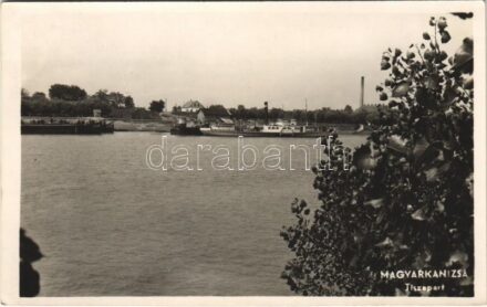1943 Magyarkanizsa, Ókanizsa, Stara Kanjiza; Tisza part, PETAR ZRINJSKI gőzhajó / Tisa riverside, steamship