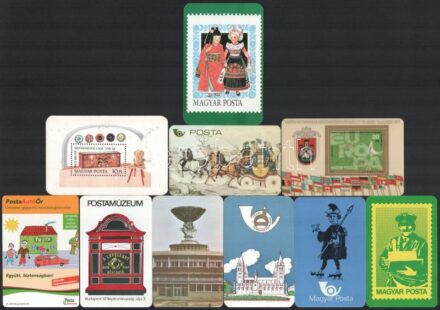 1977-2010 10 db Magyar Postával kapcsolatos kártyanaptár