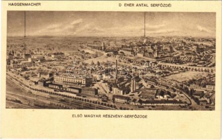 Budapest X. Kőbánya, Első magyar részvény-serfőzde; Haggenmacher, Dreher Antal serfőzdéi, sörgyár reklám / Hungarian brewery advertisement