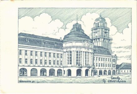 Zenta, Senta; Új városháza. Kiadja a Délvidéki Egyetemi és Főiskolai Hallgatók Egyesülete / Hungarian irredenta propaganda, town hall s: Lamoss (EK)
