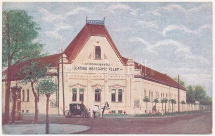 1940 Komárom, Komárno; Schmidthauer Lajos féle Igmándi Keserűvíz telepe, reklám / mineral water site, advertisement
