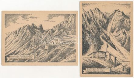 Innsbrucker Nordkettenbahn s: W. Beinlich - 2 postcards