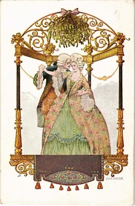 1914 Baroque couple. Josef Gerstmayer Wien XIV. s: August Patek