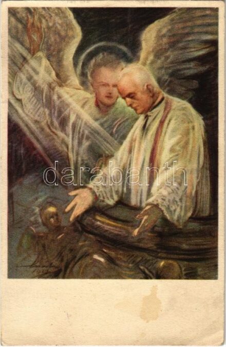 Legyen meg a Te akaratod! Prohászka Ottokár Templomépítő Bizottság kiadása / Hungarian religious art postcard s: Márton L. (EB)