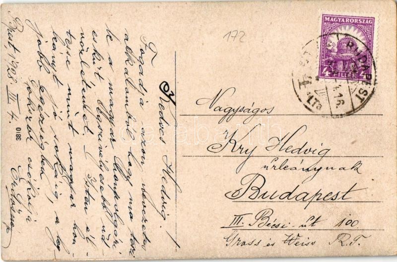 1928 Szepesváralja, Spisské Podhradie; Korotnoki honvéd síremlék. Közadakozásból készítette Tisza Miksa rendőrkapitány / military heroes monument of Korytné - Image 2