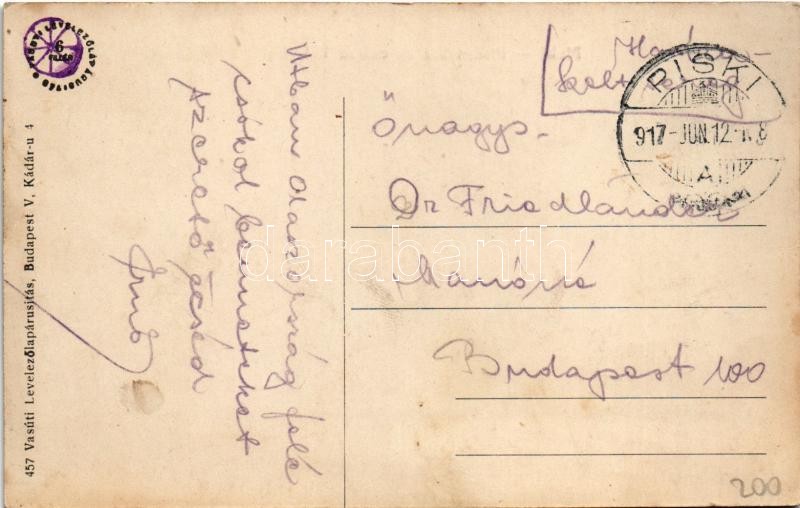 1917 Piski, Simeria; híd és csárda 1848-ból. Vasúti levelezőlapárusítás 457. / bridge and inn from the 1848-1849 Hungarian Revolution - Image 2