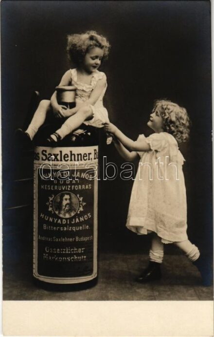 Andreas Saxlehner, Hunyadi János Budai keserűvíz reklámlapja / Hungarian mineral water advertisement