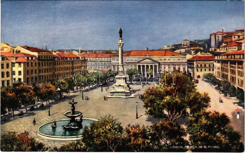 Lisboa, Lisbon; Praca de S. Pedro / square. Raphael Tuck & Sons' 'Oilette' Postcard 7041.