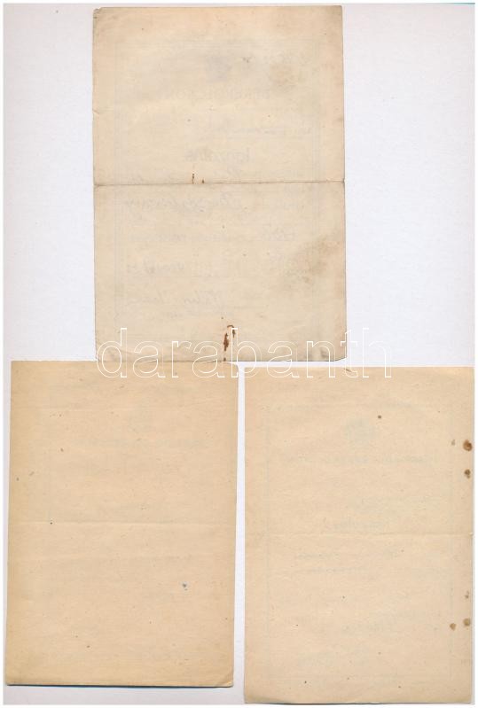 1950-1953. Békekölcsön igazolás (3xklf) T:III - Image 2