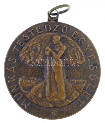 Ripszám Henrik (1889-1976) 1936. 'Munkás Testedző Egyesület / II. díj 1936' Br emlékérem füllel (32mm) T:1-