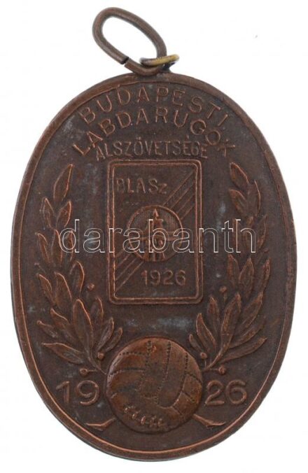 1935. 'Budapesti Labdarúgók Alszövetsége / Tart. bajn. II. oszt. 1940-1941' Br díjérem füllel (32x45mm) T:1-,2
